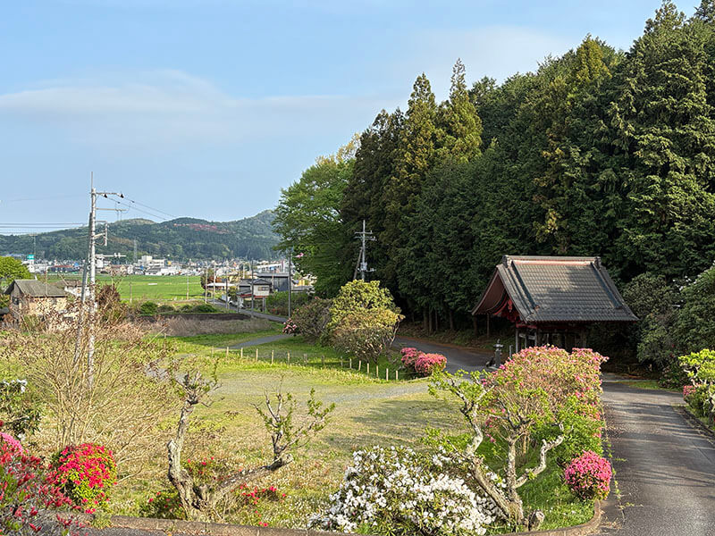 本堂から見た山門